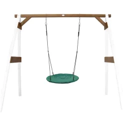 Portique en bois avec balançoire - siège nid rond Axi