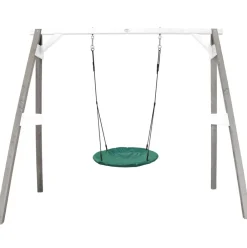 Portique en bois avec balançoire - siège nid rond Axi