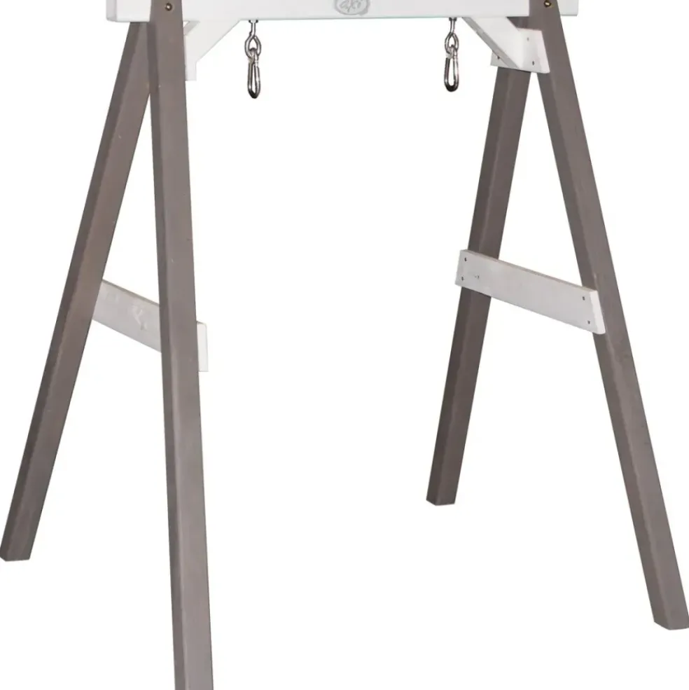 Portique en bois blanc - balançoire bébé Axi