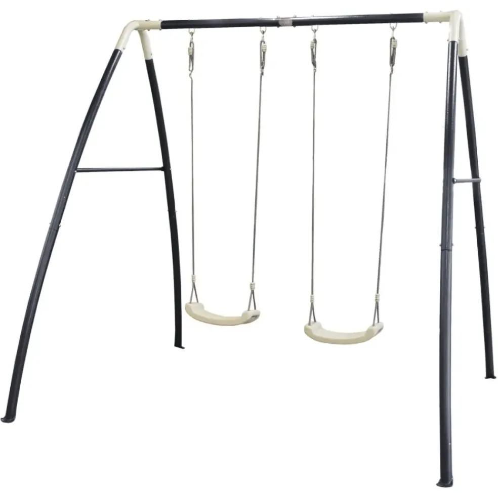Portique métal noir 2 balançoires Axi