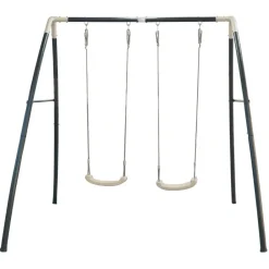 Portique métal noir 2 balançoires Axi