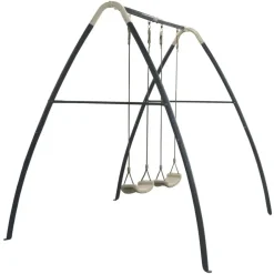 Portique métal noir 2 balançoires Axi