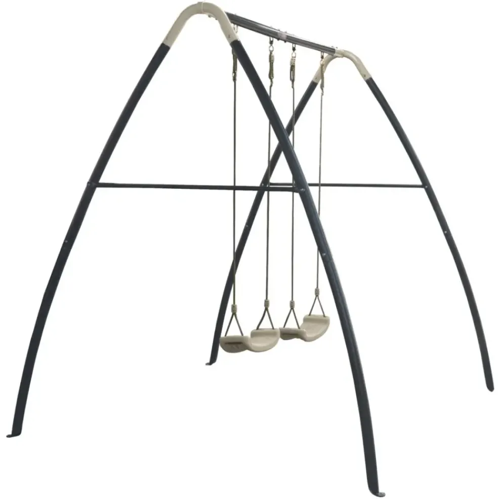 Portique métal noir 2 balançoires Axi