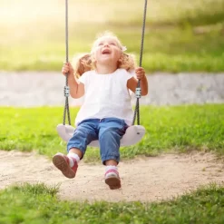 Portique métal noir 1 balançoire Axi