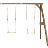 Portique mural 2 balançoire en bois Wall mount Brun Axi