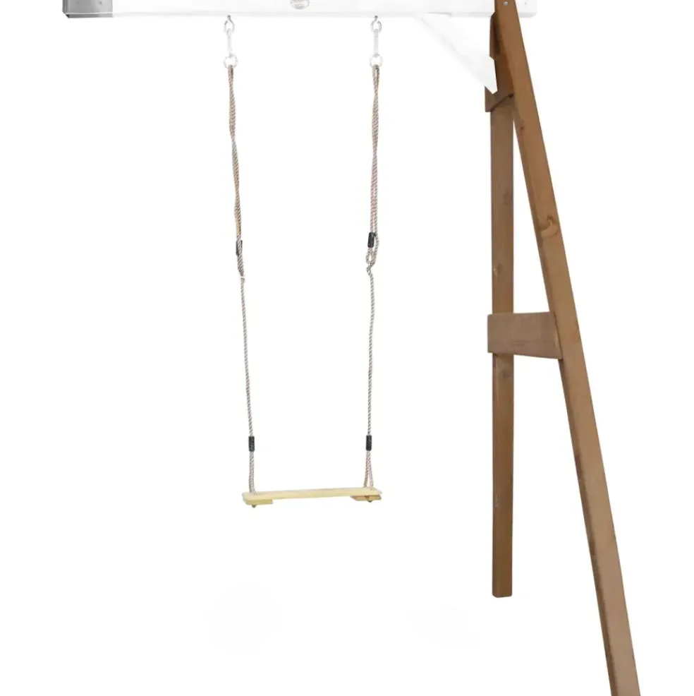 Portique mural 1 balançoire en bois Wall mount Brun Axi