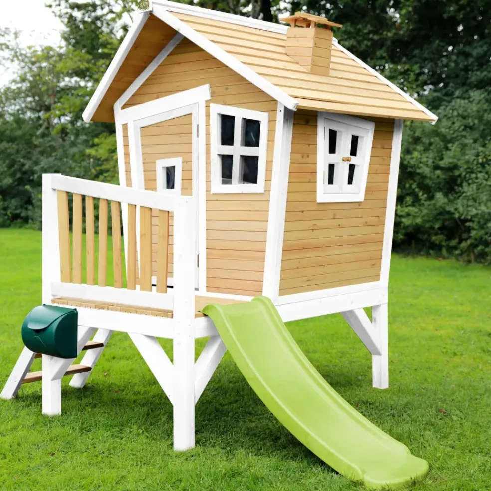 Robin Axi Maisonnette en bois écologique avec toboggan