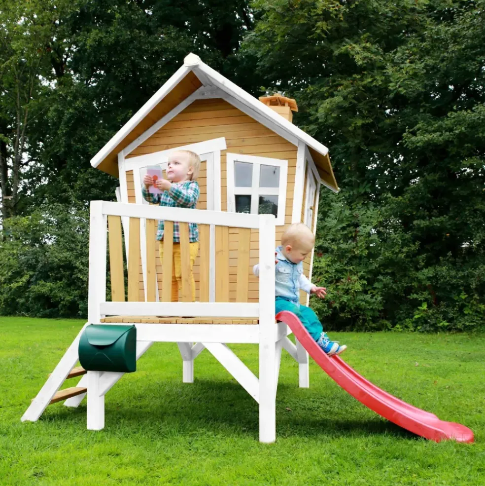 Robin Axi Maisonnette en bois écologique avec toboggan