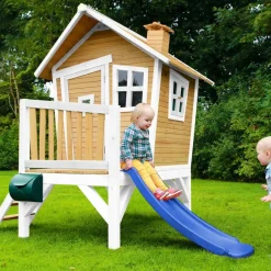 Robin Axi Maisonnette en bois écologique avec toboggan