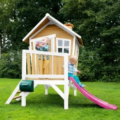 Robin Axi Maisonnette en bois écologique avec toboggan