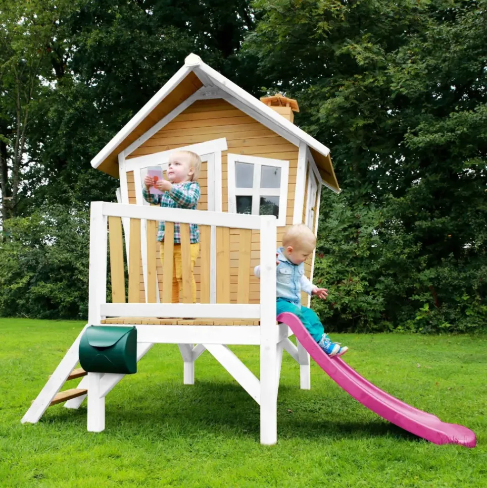 Robin Axi Maisonnette en bois écologique avec toboggan