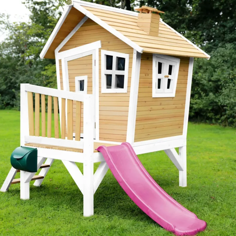 Robin Axi Maisonnette en bois écologique avec toboggan