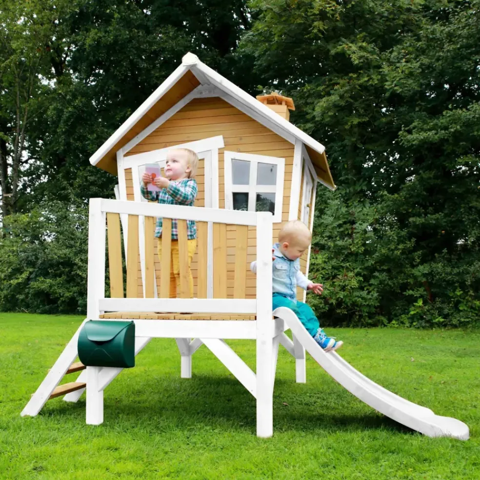 Robin Axi Maisonnette en bois écologique avec toboggan