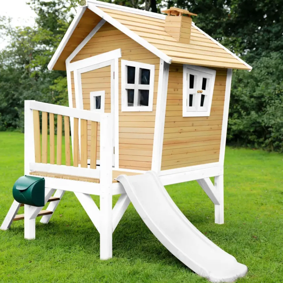 Robin Axi Maisonnette en bois écologique avec toboggan