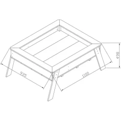 Table enfant multifonction Linda en bois marron et blanc dès 3 ans d'Axi