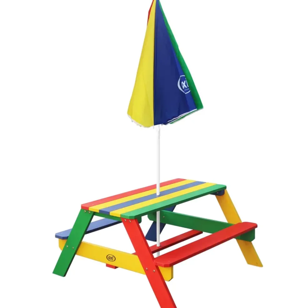 Table pique-nique Nick avec Parasol arc-en-ciel Axi