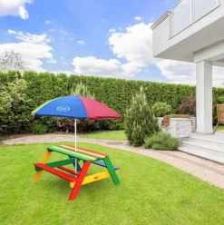 Table pique-nique Nick avec Parasol arc-en-ciel Axi