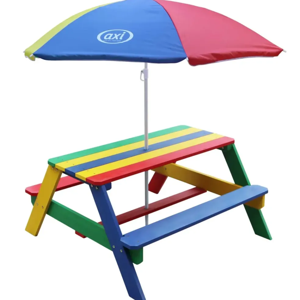 Table pique-nique Nick avec Parasol arc-en-ciel Axi