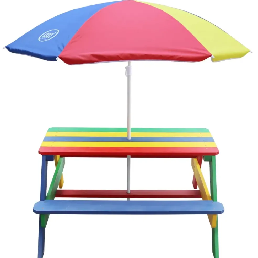 Table pique-nique Nick avec Parasol arc-en-ciel Axi