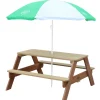 Table pique-nique Nick avec Parasol vert blanc Axi