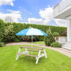 Table pique-nique Nick en bois avec Parasol Axi