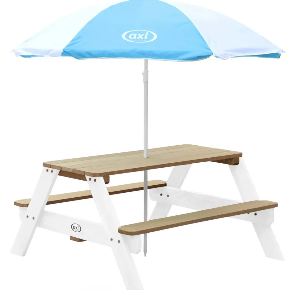 Table pique-nique Nick en bois avec Parasol Axi