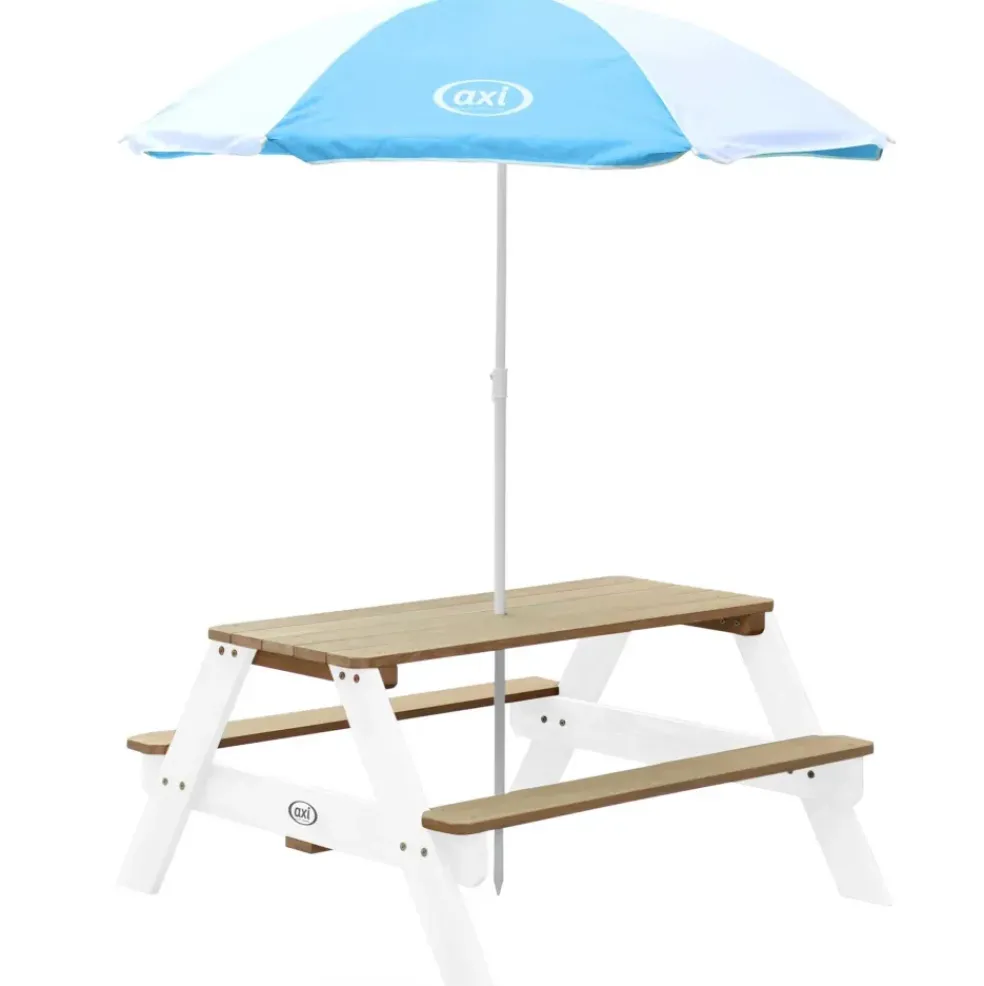 Table pique-nique Nick en bois avec Parasol Axi
