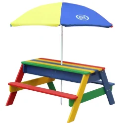 Table Sable Eau avec Parasol arc en ciel Axi