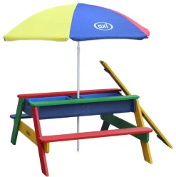 Table Sable Eau avec Parasol arc en ciel Axi
