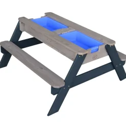Table Sable Eau Nick anthracite avec parasol d’Axi