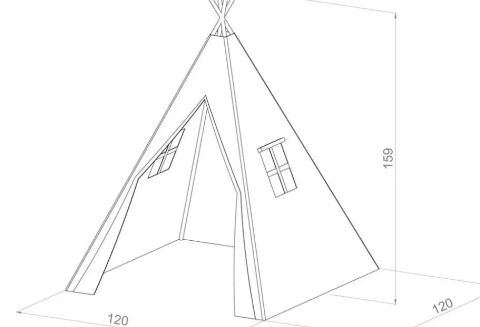 Tente tipi Alba blanc crème pour enfant - Sunny