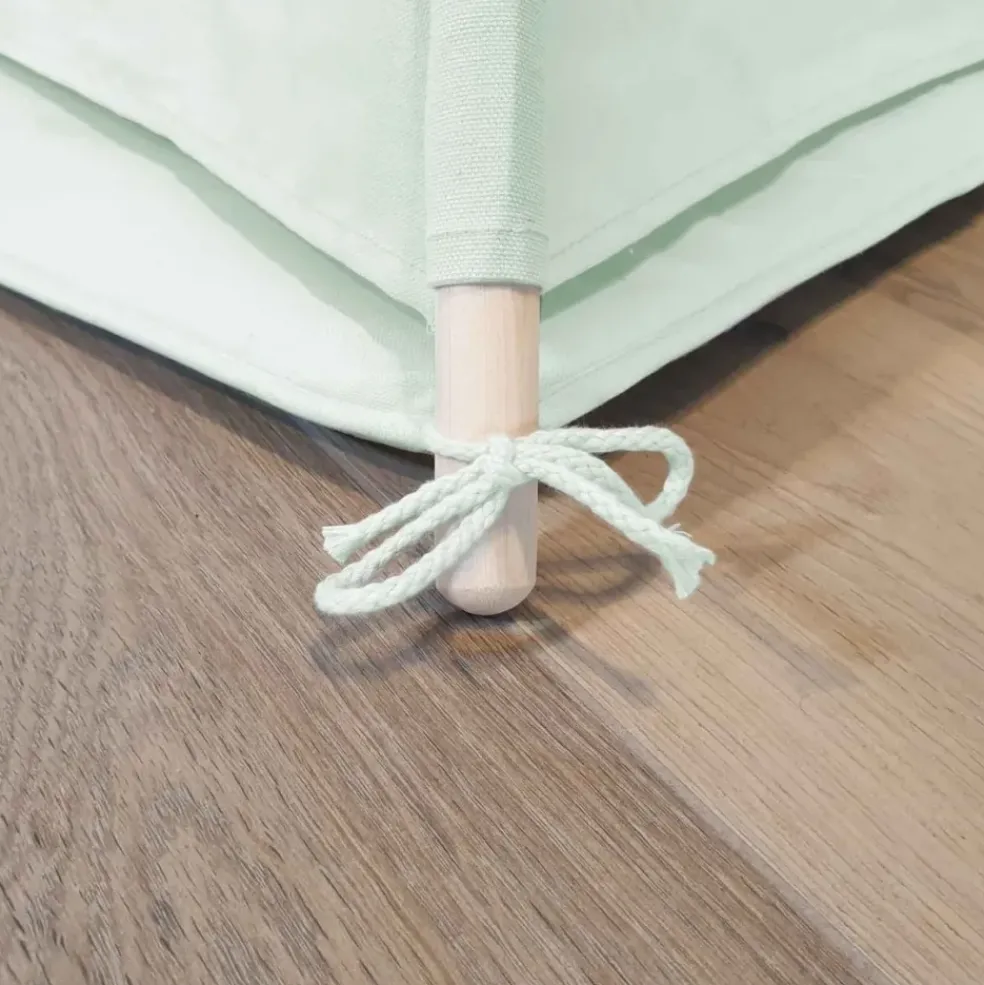 Tente tipi kaki pour enfant bois FSC et coton Alba de Sunny