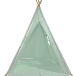 Tente tipi kaki pour enfant bois FSC et coton Alba de Sunny