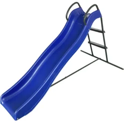 Toboggan d'extérieur et aquatique bleu sur pied avec échelle 180 cm Axi