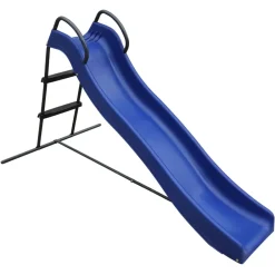 Toboggan d'extérieur et aquatique bleu sur pied avec échelle 180 cm Axi