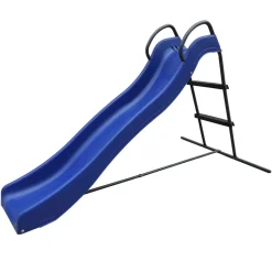 Toboggan d'extérieur et aquatique bleu sur pied avec échelle 180 cm Axi