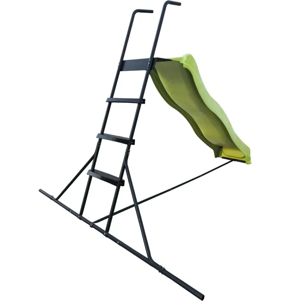 Toboggan d'extérieur vert sur pied avec échelle 220 cm Axi