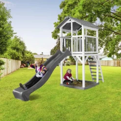 Tour de jeu Beach Tower Axi avec toboggan bleu