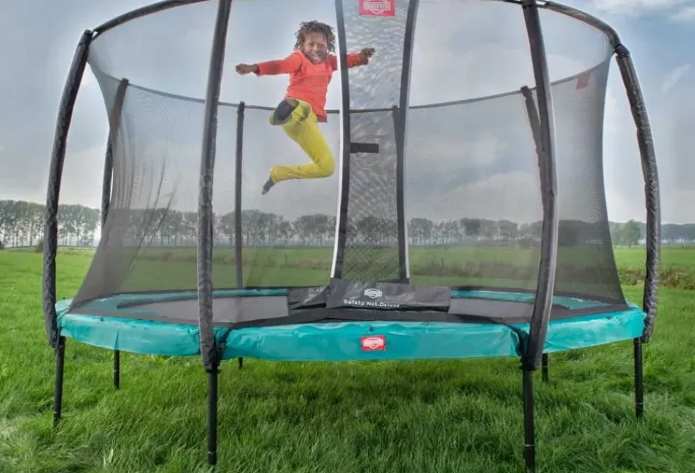 Trampoline 380 cm vert BERG Champion et filet + Echelle offerte