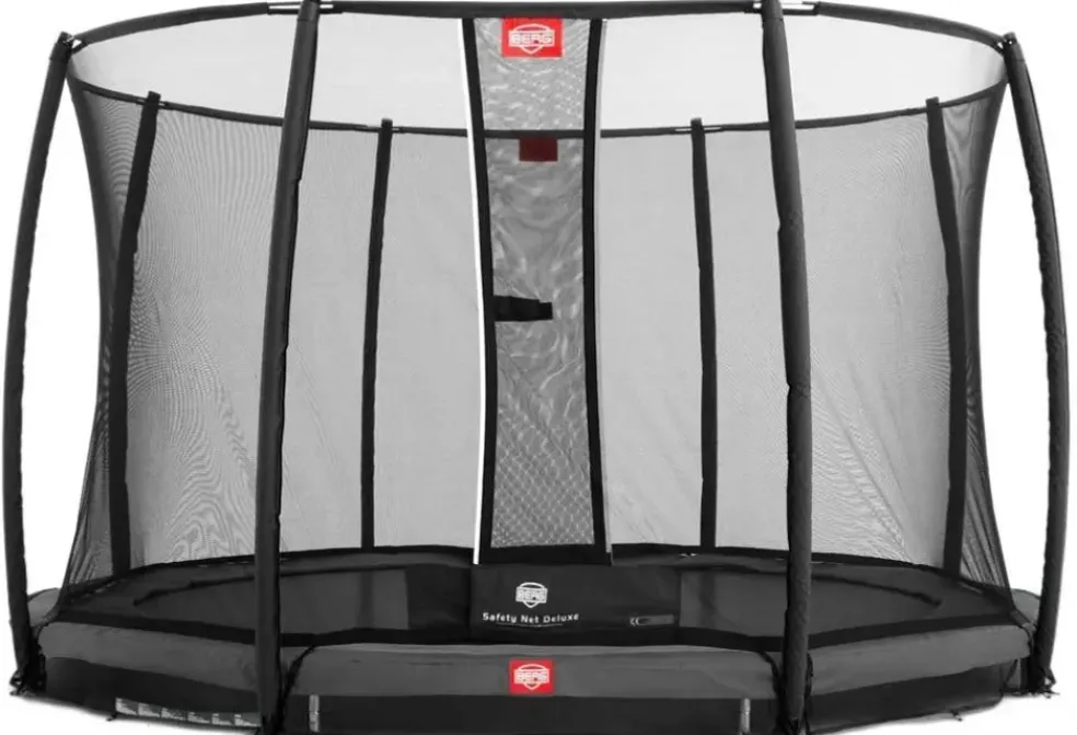 Trampoline enterré Gris 330cm Champion + filet - BERG