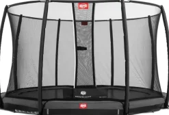 Trampoline enterré Gris 380cm Champion + filet - BERG