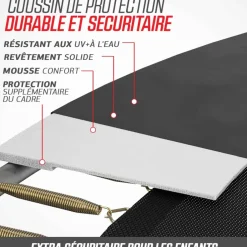 Trampoline enterré Gris 380cm Favorit + filet - BERG