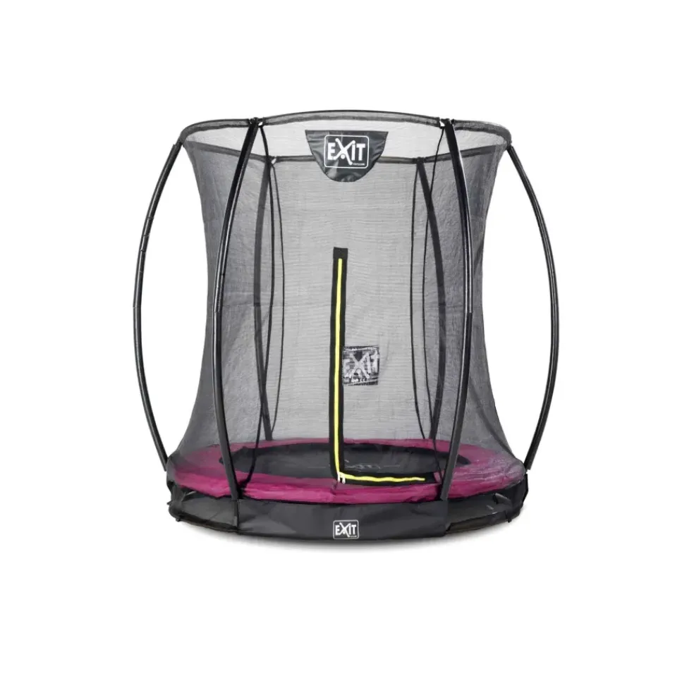Trampoline enterré rond 183cm noir et filet de sécurité Sihouette EXIT