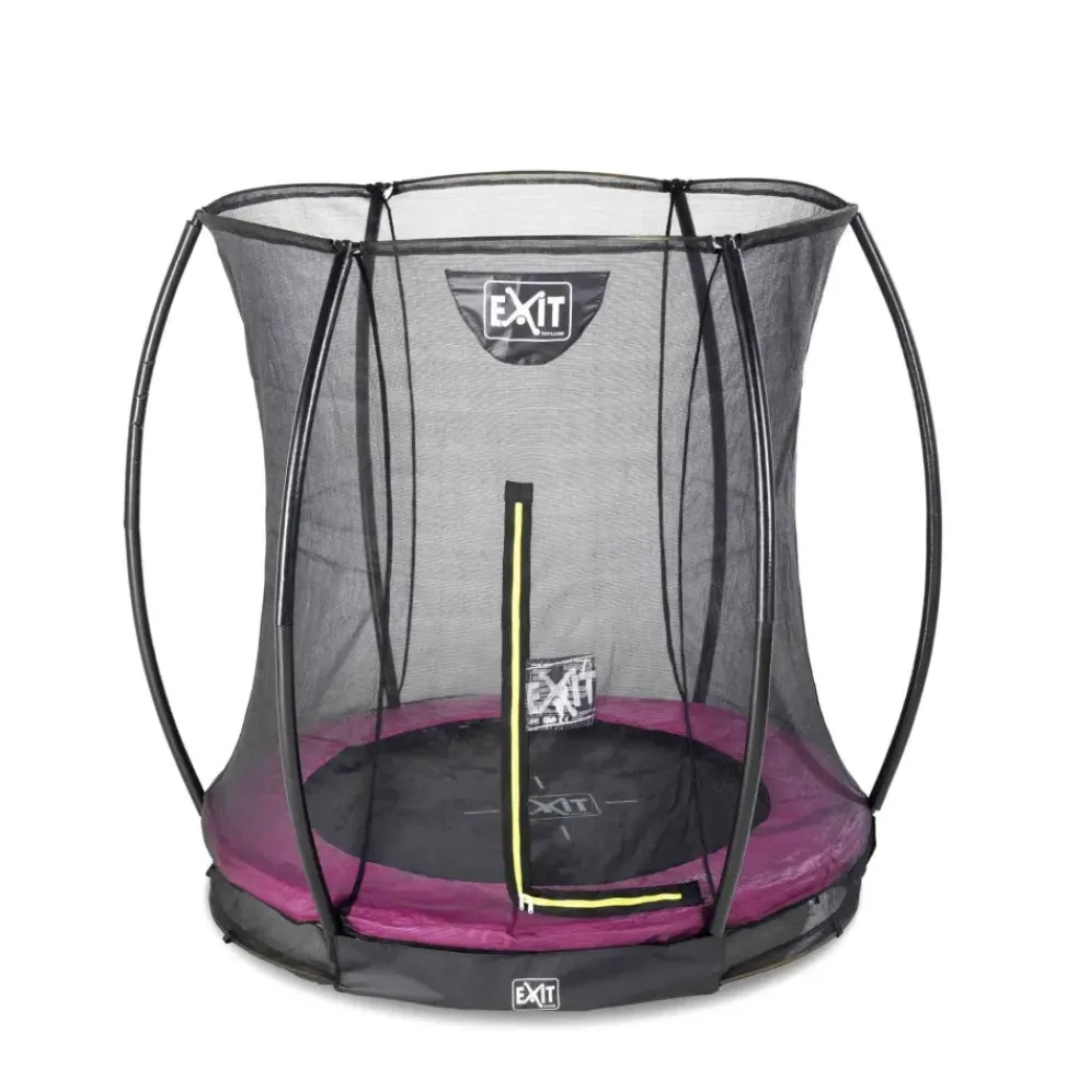Trampoline enterré rond 183cm noir et filet de sécurité Sihouette EXIT