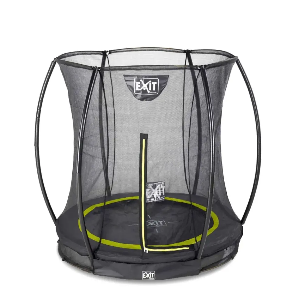 Trampoline enterré rond 183cm noir et filet de sécurité Sihouette EXIT