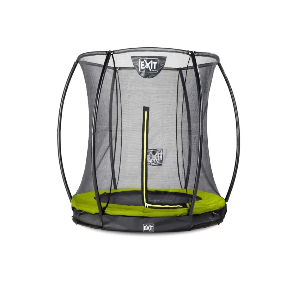 Trampoline enterré rond 183cm noir et filet de sécurité Sihouette EXIT