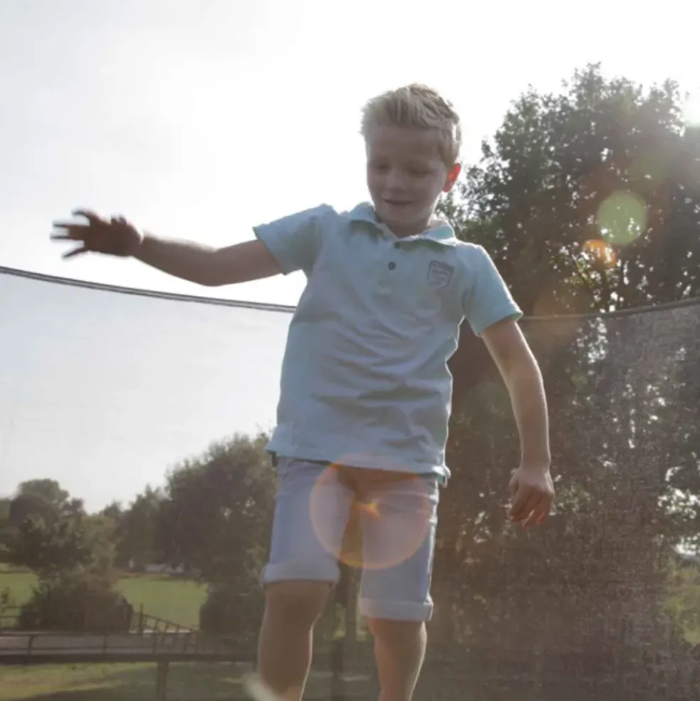 Trampoline enterré rond 427cm vert et filet de sécurité Sihouette EXIT