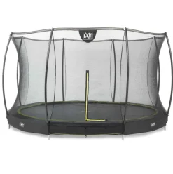 Trampoline enterré rond 366cm noir et filet de sécurité Sihouette EXIT