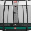 Trampoline enterré vert 430cm Champion + filet - BERG