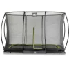 Trampoline enterré 244x366cm noir et filet de sécurité Sihouette EXIT
